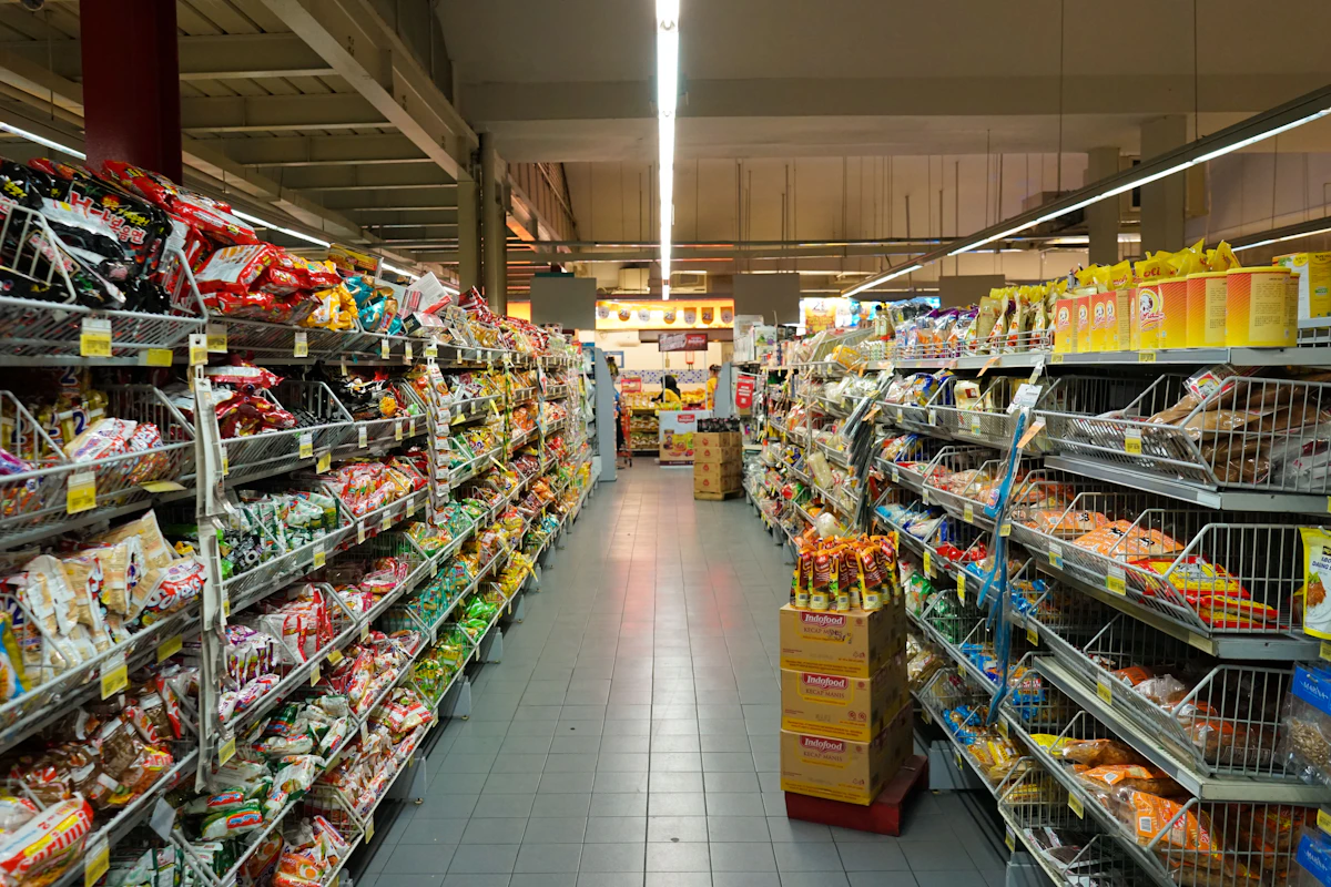 Supermercado Mercadona, pasillo de productos